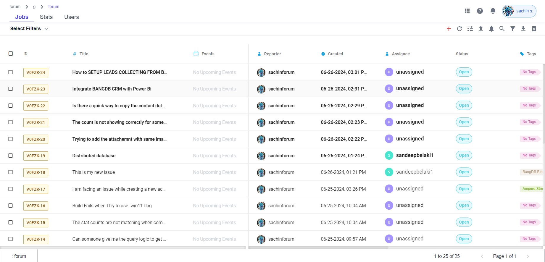 Click on crm settings - BangDB