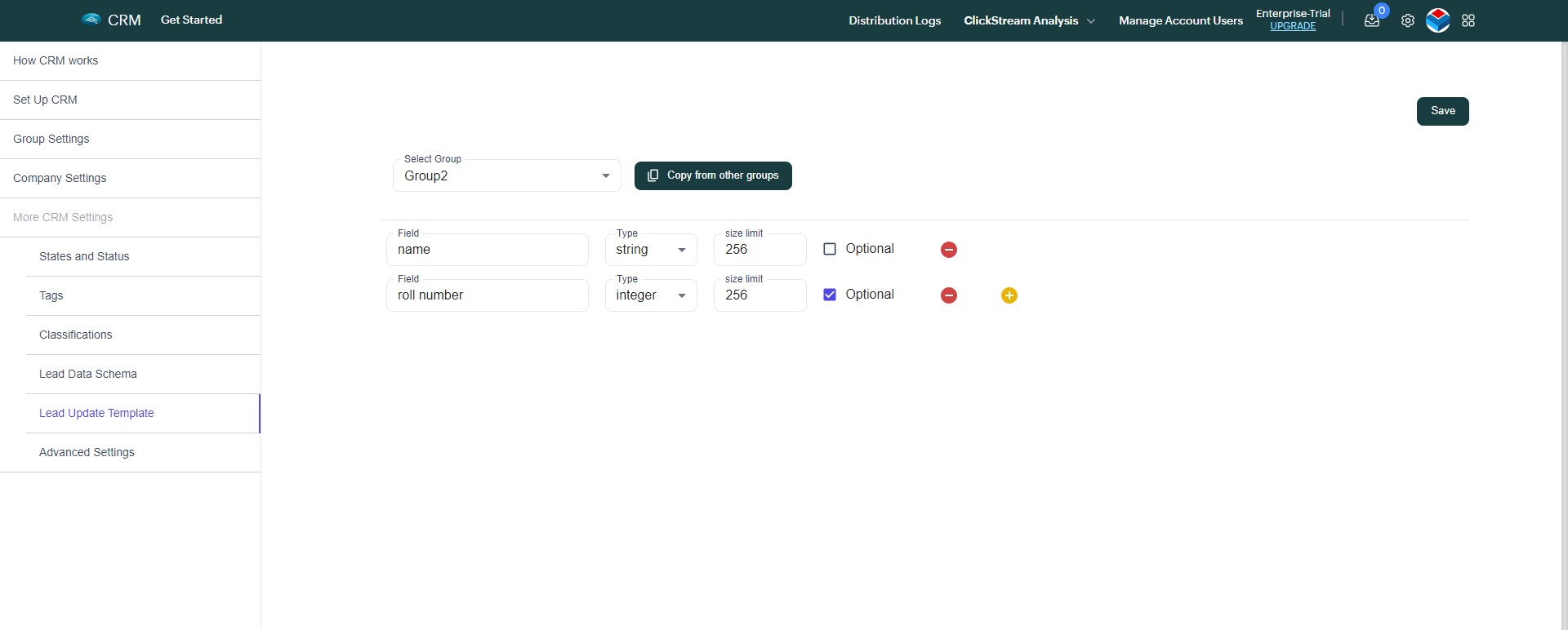 Crm editing - BangDB