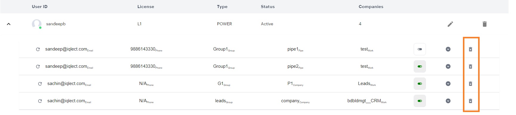 Click on crm settings - BangDB